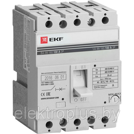 Автоматические выключатели ВА-99 3P 35кА 160/...А  EKF PROxima 160, фото 2