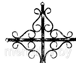 Крест металлический католический с коваными элементами (4-х конечный) - фото 1 - id-p64873068