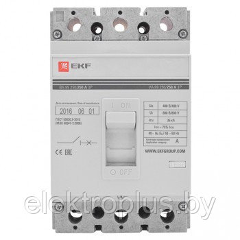 Автоматические выключатели ВА-99 3P 35кА 250/... А EKF PROxima - фото 2 - id-p119020990