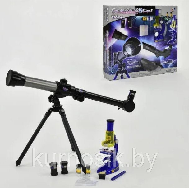 Детский набор Телескоп со штативом + Микроскоп, арт. C2111 - фото 1 - id-p119022219