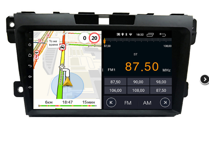 Штатная магнитола Parafar 4G/LTE для Mazda CX-7 I 2006-2012 поддержка BOSE на Android 11 (2/32Gb + 4G)