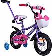 Детский велосипед Aist Wiki 12" фиолетовый c 2 до 4 лет, фото 2