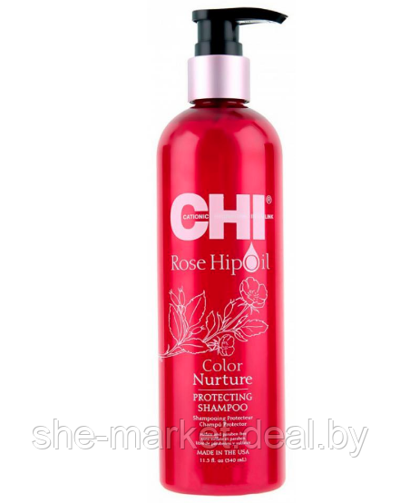 Шампунь для окрашенных волос с маслом шиповника Hip Oil Rose, 355мл (CHI) - фото 1 - id-p108616431