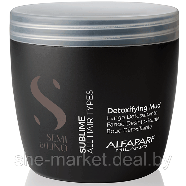 Детокс-грязь Semi Di Lino Sublime All Hair Types Detoxifying Mud, 500мл (Alfaparf Milano) - фото 1 - id-p119036769