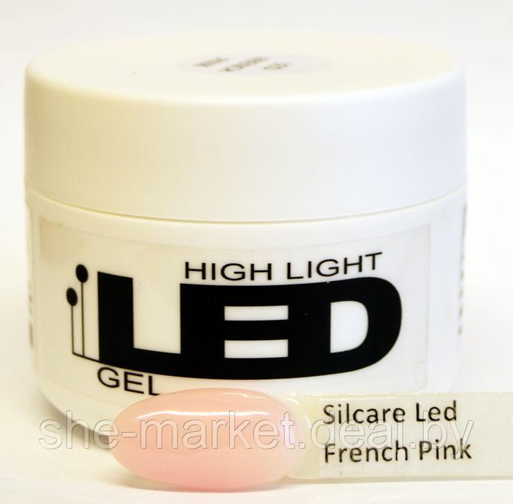 LED French Pink- нежно розово-молочный гель для наращивания ногтей, 50гр (Silcare) - фото 2 - id-p119032437