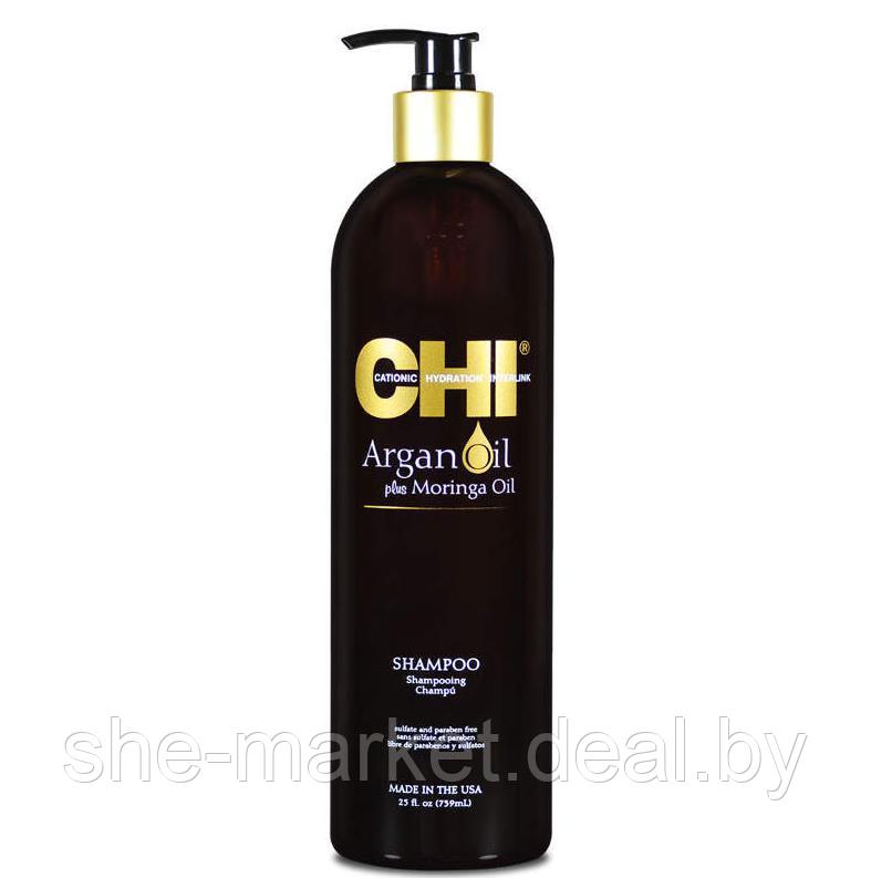 Шампунь для волос на основе масел аргании и моринги Argan Oil Moringa Oil, 739мл (CHI) - фото 1 - id-p119037832