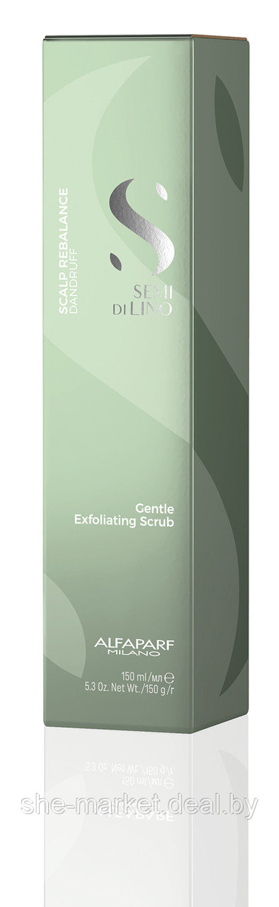 Скраб мягкий отшелушивающий Semi Di Lino Scalp Dandruff Scalp Rebalance Gentle Exfoliant Scrub, 150мл - фото 1 - id-p119037714