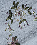 Салфетка-дорожка декоративная льняная Белая, фото 2