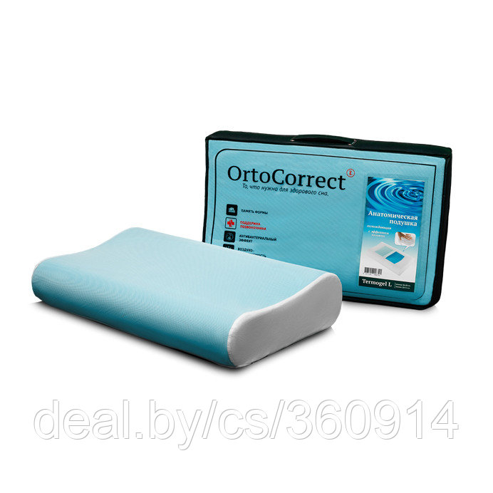 OrtoCorrect Подушка анатомическая OrtoCorrect "Termogel"            L