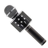 Беспроводной микрофон для караоке - Wster WS-858, bluetooth, USB, MicroSD, AUX, чёрный