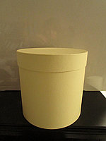 Коробка подарочная круглая "Однотон", 20*15 см (Imitlin) кремовый