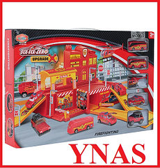 Детская игрушка паркинг Пожарная станция арт.660-A69, гараж,парковка, детский игровой набор пожарные машинки
