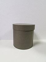 Коробка подарочная круглая "Однотон", 20*15 см графит