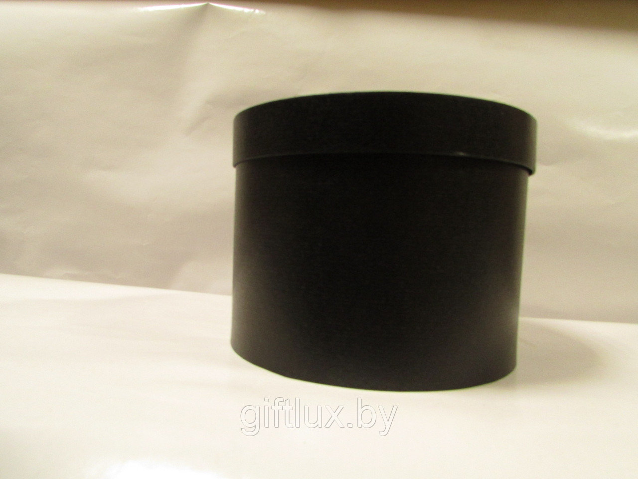 Коробка подарочная круглая "Однотон", 20*15 см черный
