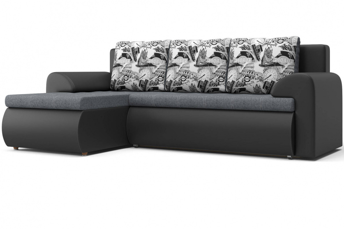 Угловой диван Цезарь (левый) серый - фото 1 - id-p119054640