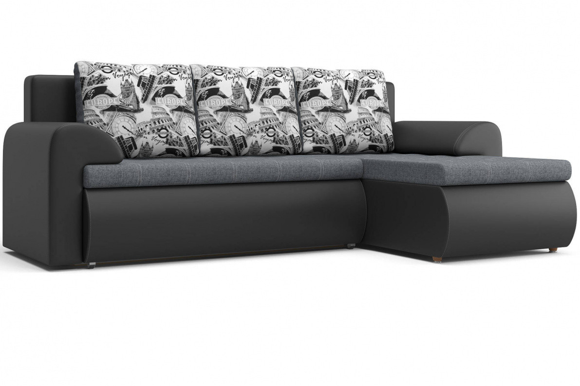 Угловой диван Цезарь (правый) серый - фото 1 - id-p119054987