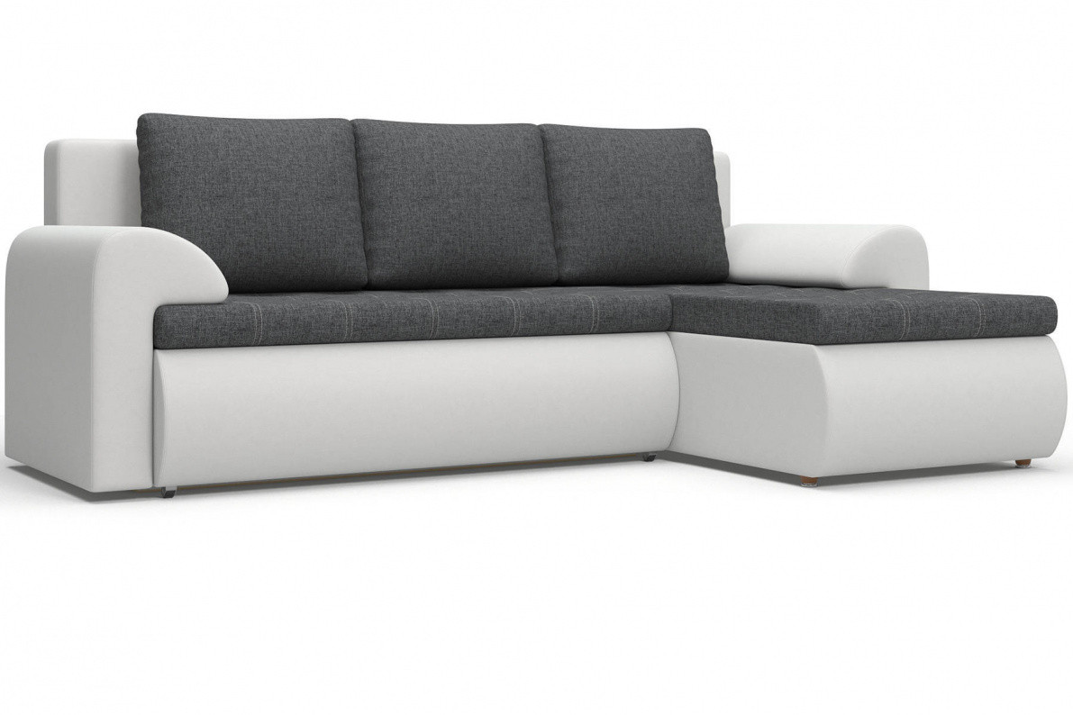 Угловой диван Цезарь (правый) серо-белый - фото 1 - id-p119055173