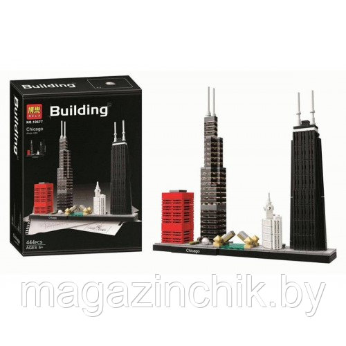 Конструктор Чикаго Архитектура 1033, 444 дет. аналог LEGO Architecture 21033 - фото 4 - id-p119055428