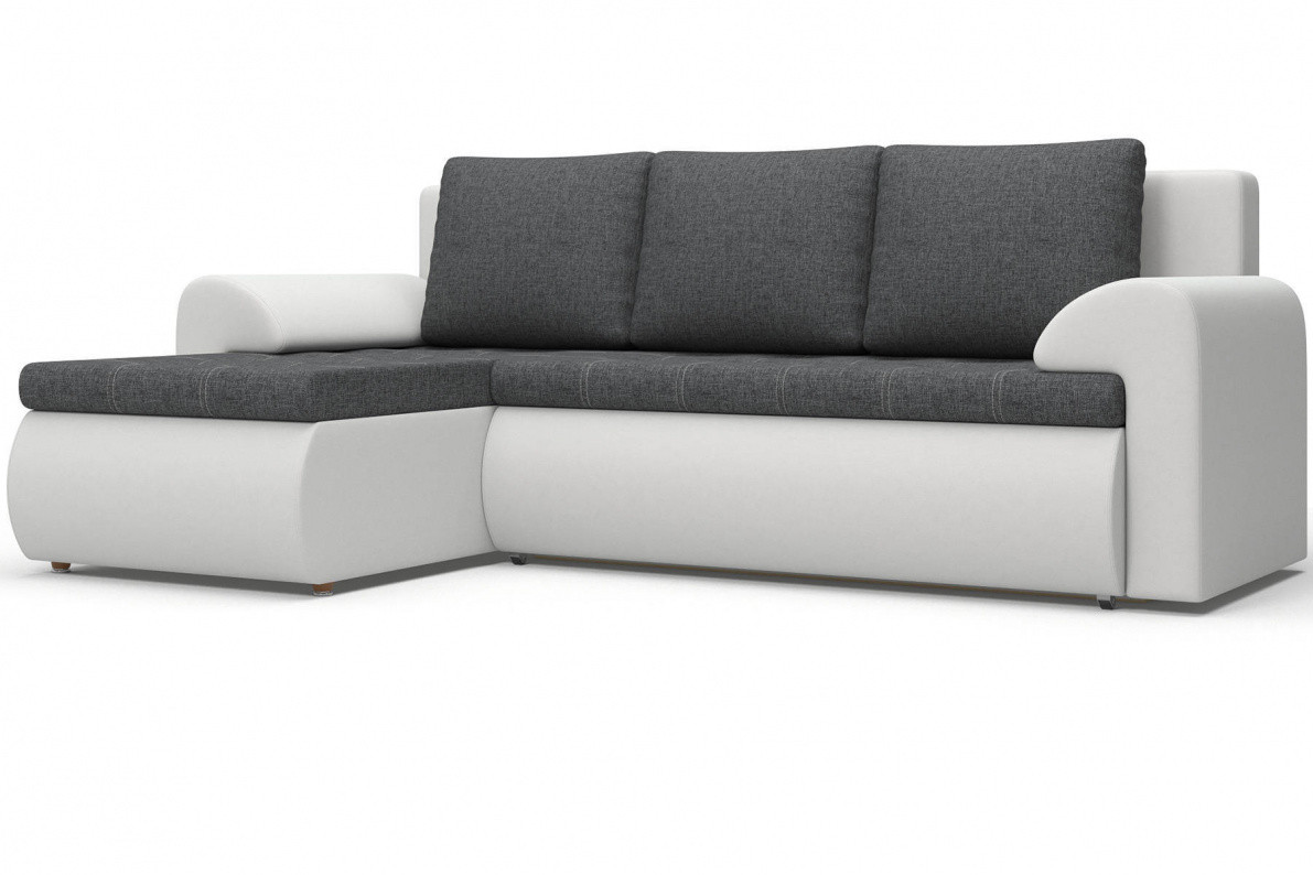 Угловой диван Цезарь (левый) серо-белый - фото 1 - id-p119055235