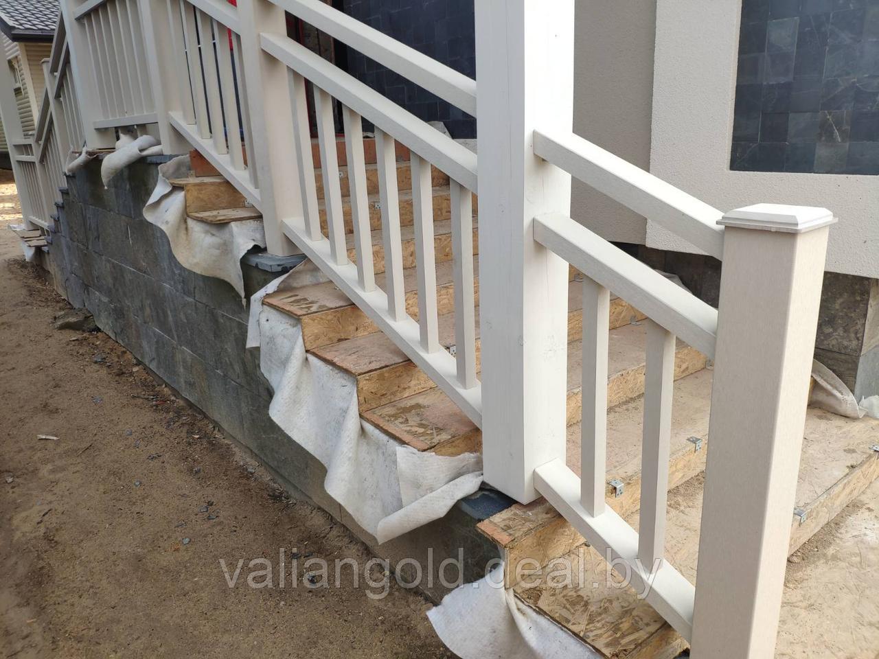Перила и ограждения для террас, балконов из ДПК цвет БЕЛОЕ ДЕРЕВО - фото 2 - id-p78576086