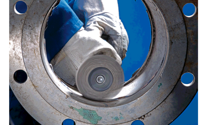 Щетка дисковая неплетеная (гофрированная) 50 мм с оправкой 6 мм по нержавеющей стали RBU 5015/6 INOX 0,2 - фото 2 - id-p119058640