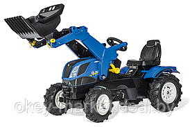 Детский педальный трактор Rolly Toys New Holland 611270 ( надувные колеса )