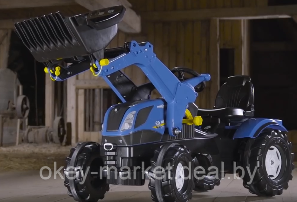 Детский педальный трактор Rolly Toys New Holland 611270 ( надувные колеса ) - фото 10 - id-p119072053