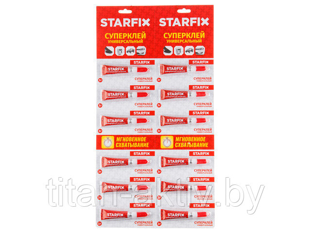 Суперклей универсальный STARFIX, (12шт. х 3гр.)