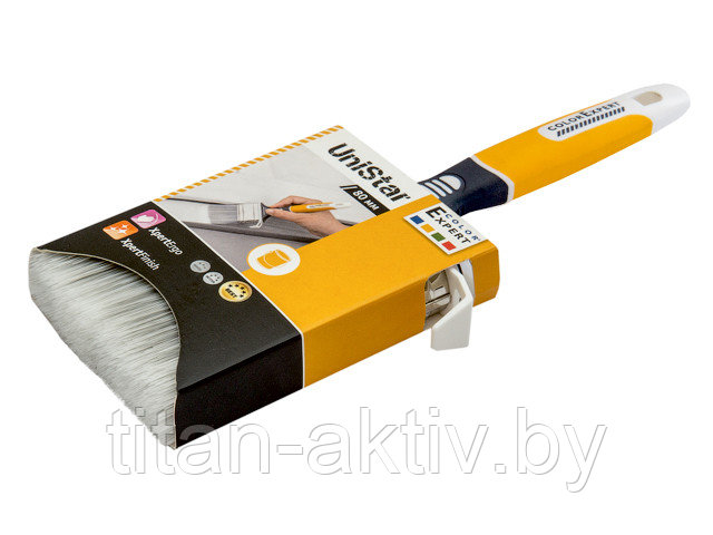 Кисть плоская 3,5""-80мм синтет. щетина (лаки) COLOR EXPERT (для всех видов лака)