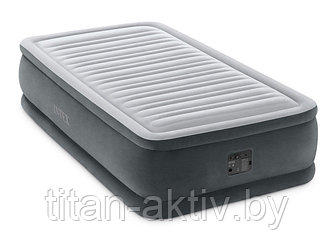 Надувная кровать Twin Comfort-Plush, 99х191х46 см,  встр. электрич. насос, INTEX