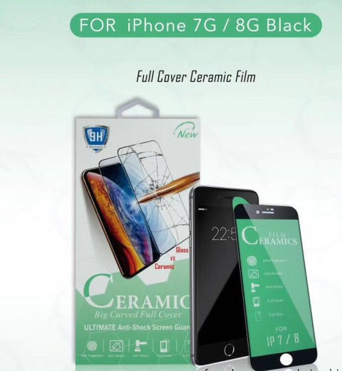 Защитная керамическая пленка для Apple Iphone 7 / 8 black ( ceramics film protection full ) - фото 2 - id-p119096923
