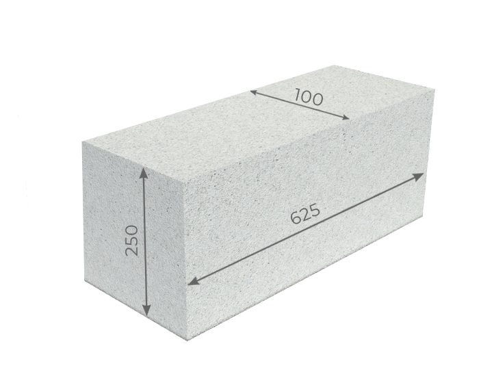 Газосиликатные блоки перегородочные 625×100×250мм Забудова до 10 % боя - фото 1 - id-p3291267