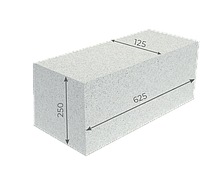Газосиликатные блоки перегородочные 625×125×250мм ЗАБУДОВА до 10 % боя