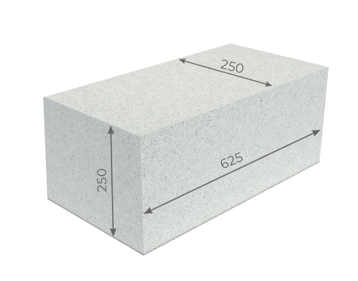 Блоки газосиликатные 625×250×250мм Минские - фото 1 - id-p112985202