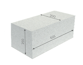 Блоки газосиликатные 625×200×250мм Минские