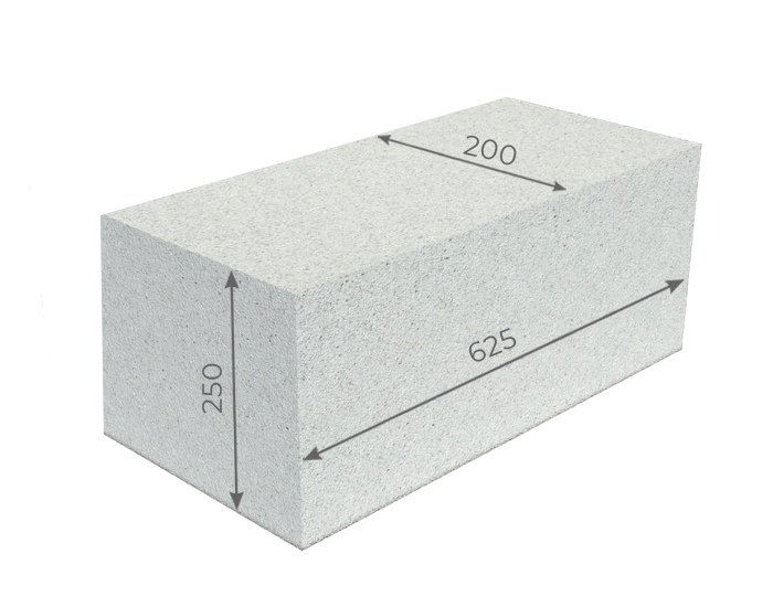 Блоки газосиликатные 625×200×250мм Минские - фото 1 - id-p103518116