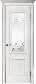 Дверь межкомнатная Валенсия ш. ДО матовое с фр.№15 800*2000 Эмаль серебро