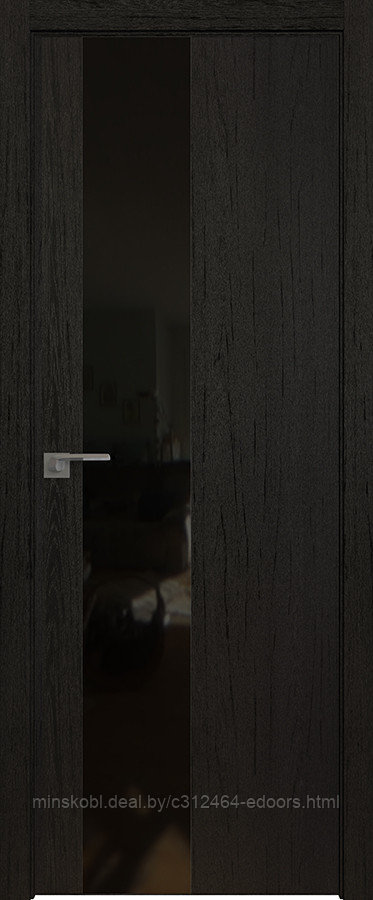 Дверь межкомнатная 5ZN (ABS) черный лак 800*2000 Даркбраун кромка в цвет БЕЗ ЗПП БЕЗ ЗПЗ