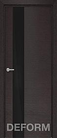Дверь межкомнатная Н-3 черный лак 800*2000 Дуб французский темный