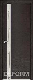 Дверь межкомнатная Н-2 белое с рис. 800*2000 Дуб французский темный