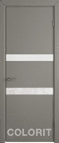 Дверь межкомнатная K6 COLORIT ДО белый лак 800*2000 Темно-серая эмаль