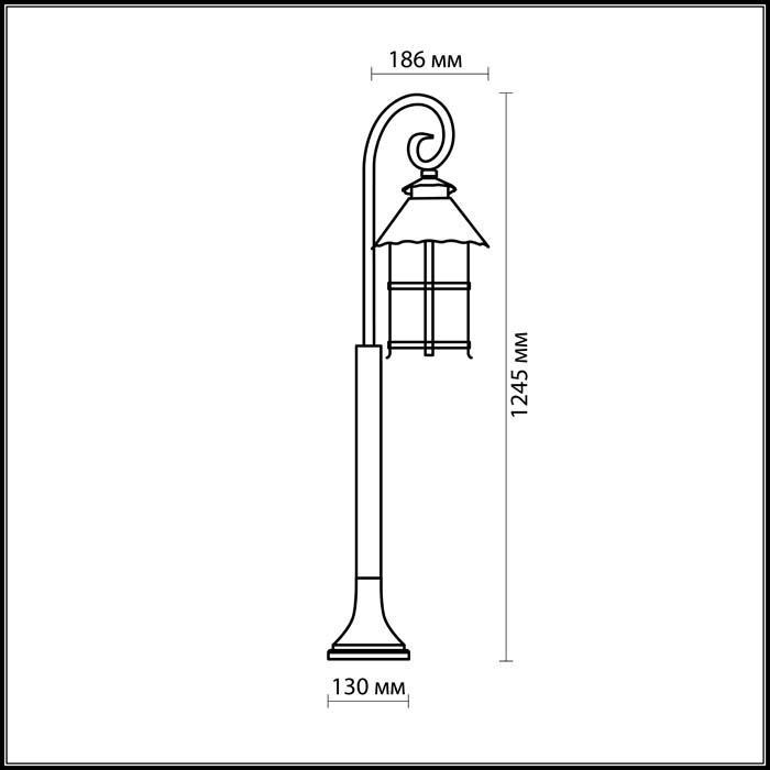 2314/1F ODL12 717 коричневый Уличный светильник 150см IP44 E27 60W 220V LUMI - фото 2 - id-p119108335