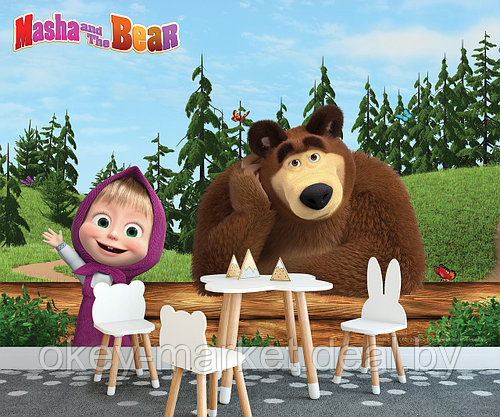 Фотообои Маша и Медведь для детской комнаты рис.13663, фото 3