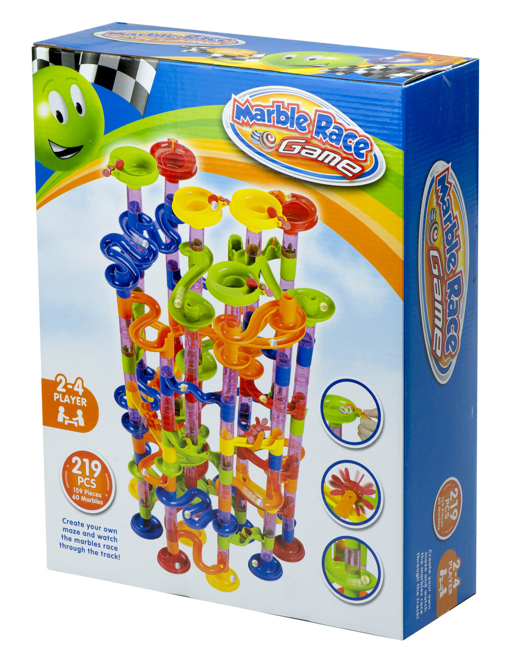 Детский игровой набор конструктор лабиринт динамический с шариком кроха "Веселые горки" арт. 6014 marble race