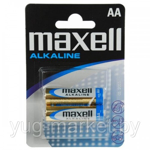 Батарейка AAA LR6 Maxell Алкалайн 2 шт. в блистере