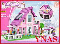 Детский конструктор Ausini "Мир СТРАНА ЧУДЕС" арт .24801 аналог лего Lego розовый домик для девочек