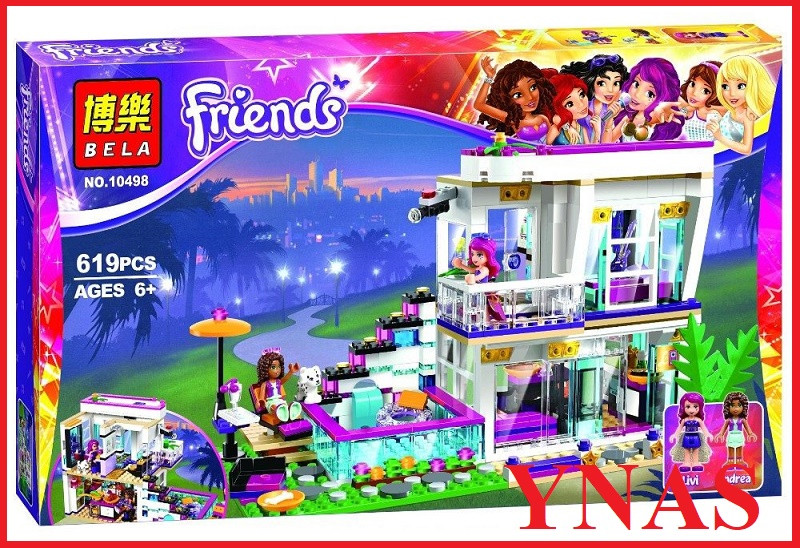 Детский конструктор Bela friends арт. 10498 "Поп-звезда Дом Ливи", аналог Лего (LEGO) Френдс 41135 - фото 1 - id-p66771653