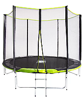 Батут Fitness Trampoline GREEN 312 см диаметр 10 FT Extreme (3 опоры) с сеткой