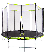 Батут Fitness Trampoline GREEN 252 см диаметр 8 FT Extreme (3 опоры) с сеткой