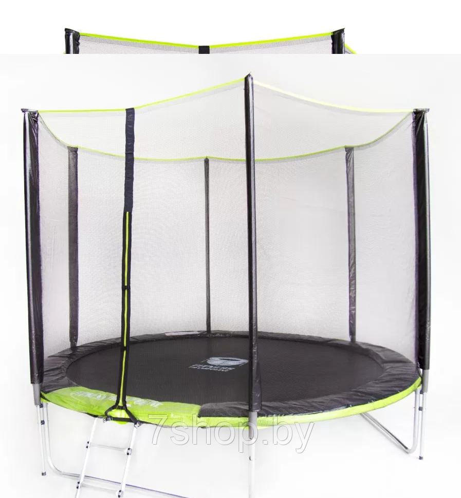 Батут Fitness Trampoline GREEN 252 см диаметр 8 FT Extreme (3 опоры) с сеткой - фото 10 - id-p119043038